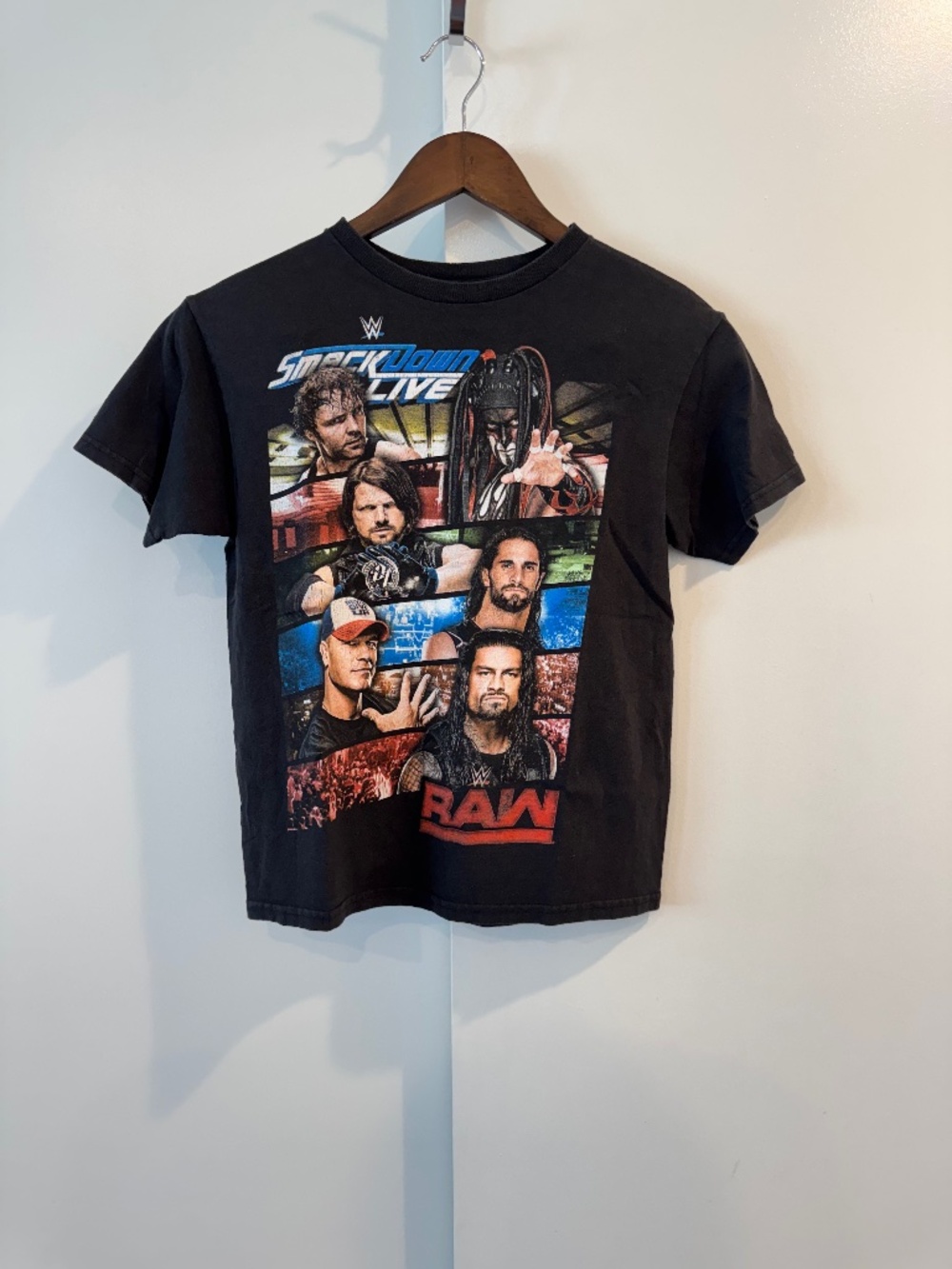 WWE Smackdown vs Raw John Cena Roman Reigns Wrestling T-Shirt